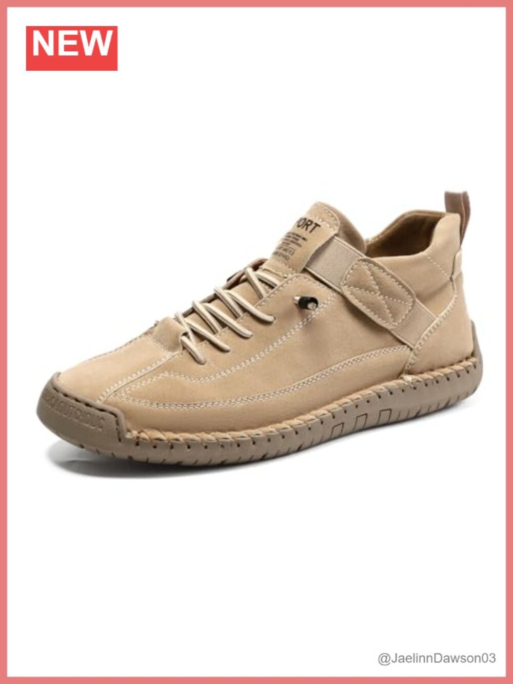 Womens Hand Stitching PU Leather Slip-On Ankle Boots Elastic Band Lightweight